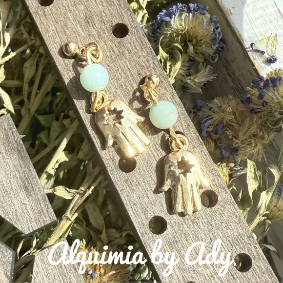 Alquimia Blue Dangle Earrings with Intricate Design - Picture 1 of 1